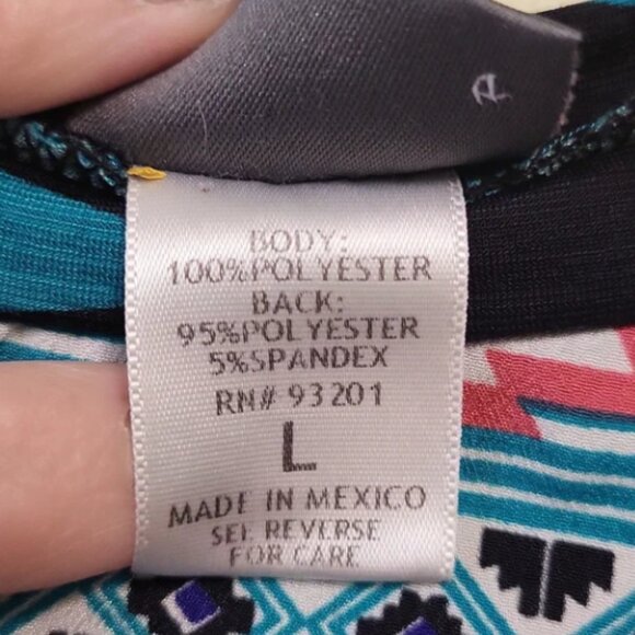 Dots Geometric Hi-Lo Shirt Size Large - Picture 9 of 11